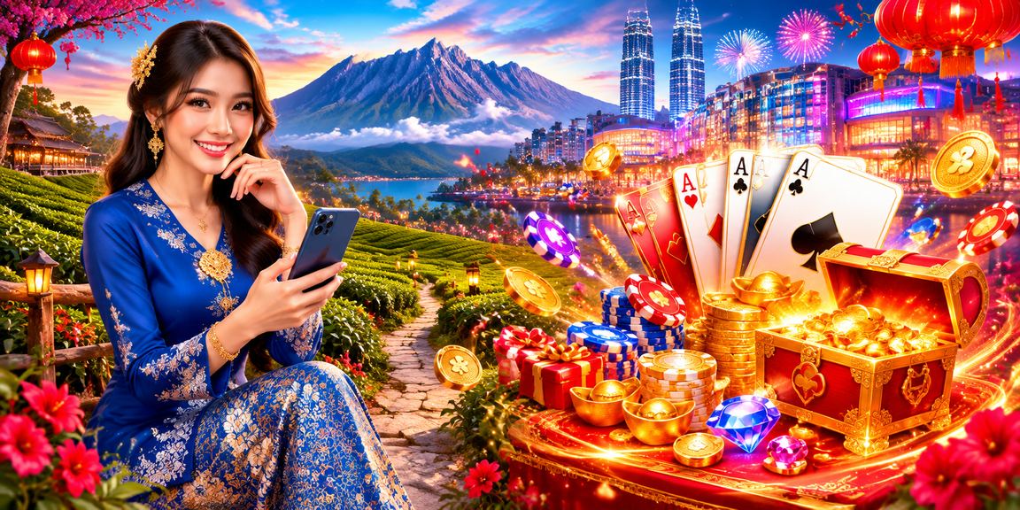 Suasana permainan kad Teen Patti bergaya tradisional Malaysia dengan pakaian baju kurung di Sabah